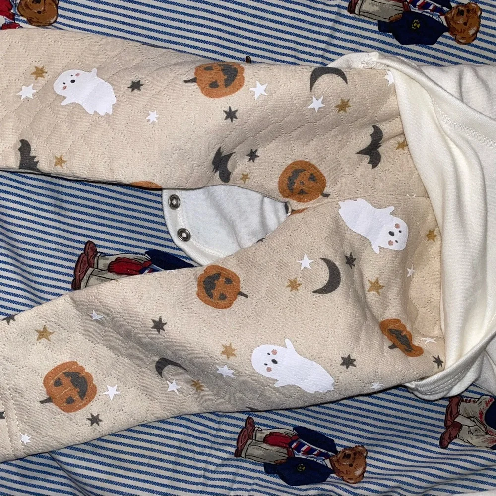 My First Halloween Kids Matching Set - Cream